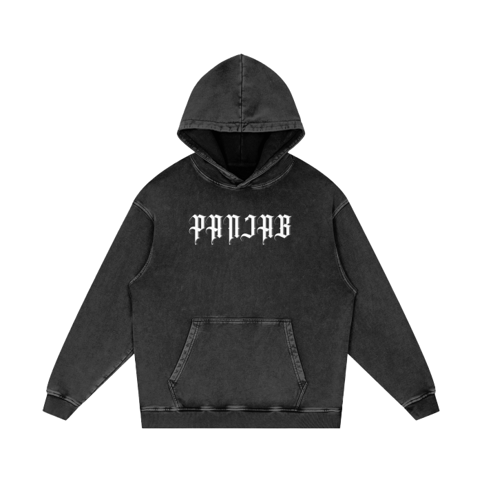 Heavy Acid Wash Panjab Hoodie