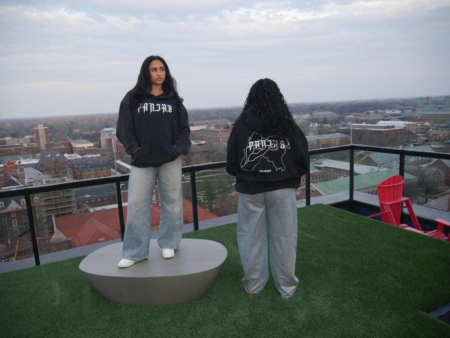 Heavy Acid Wash Panjab Hoodie