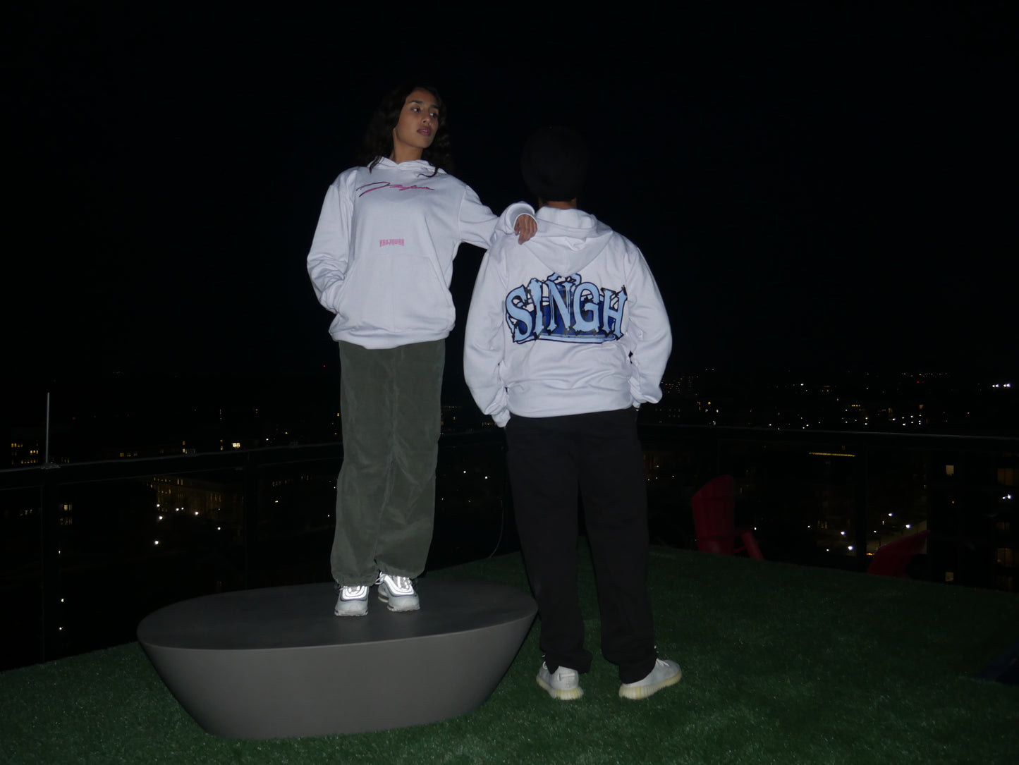 Singh White Hoodie [oversized]