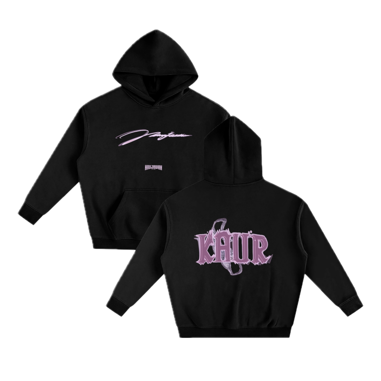 Kaur Black Hoodie [oversized and unisex sizing]