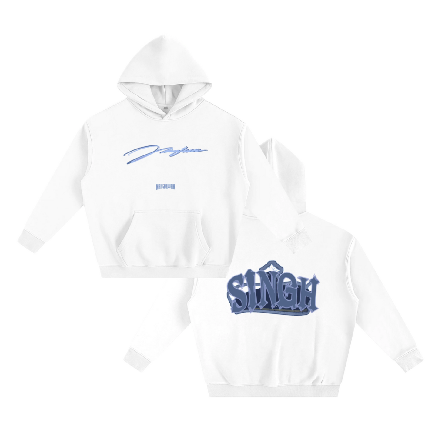Singh White Hoodie [oversized]