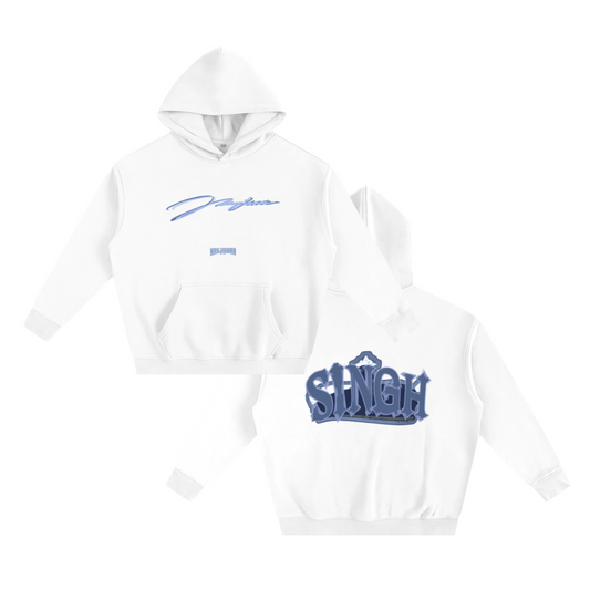 Singh White Hoodie [oversized]